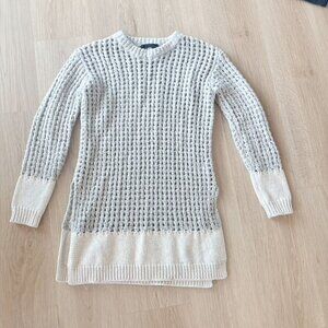 LINE THE LABEL open chunky knit gray sweater Small